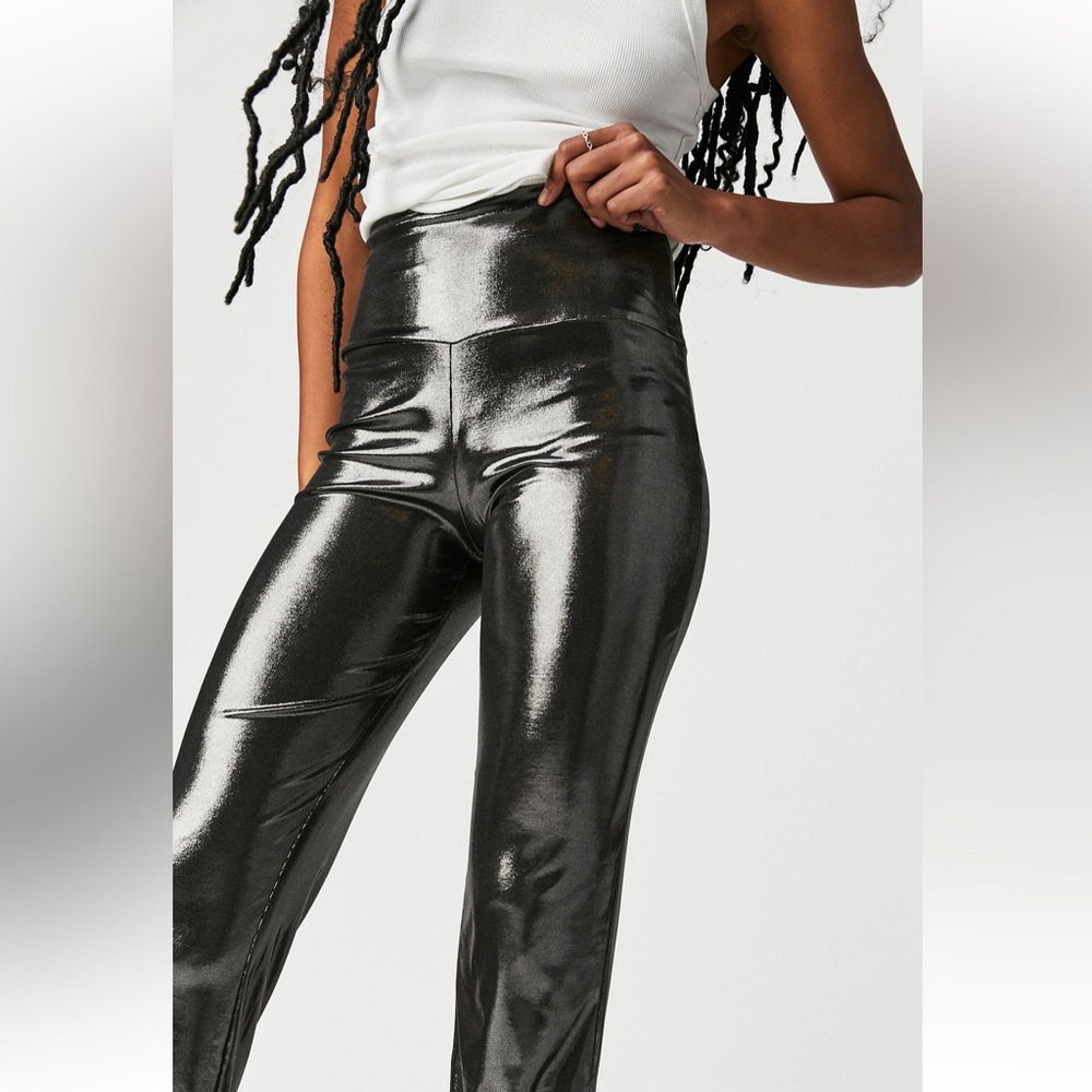 Norma Kamali Metallic Pencil Pant